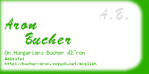 aron bucher business card